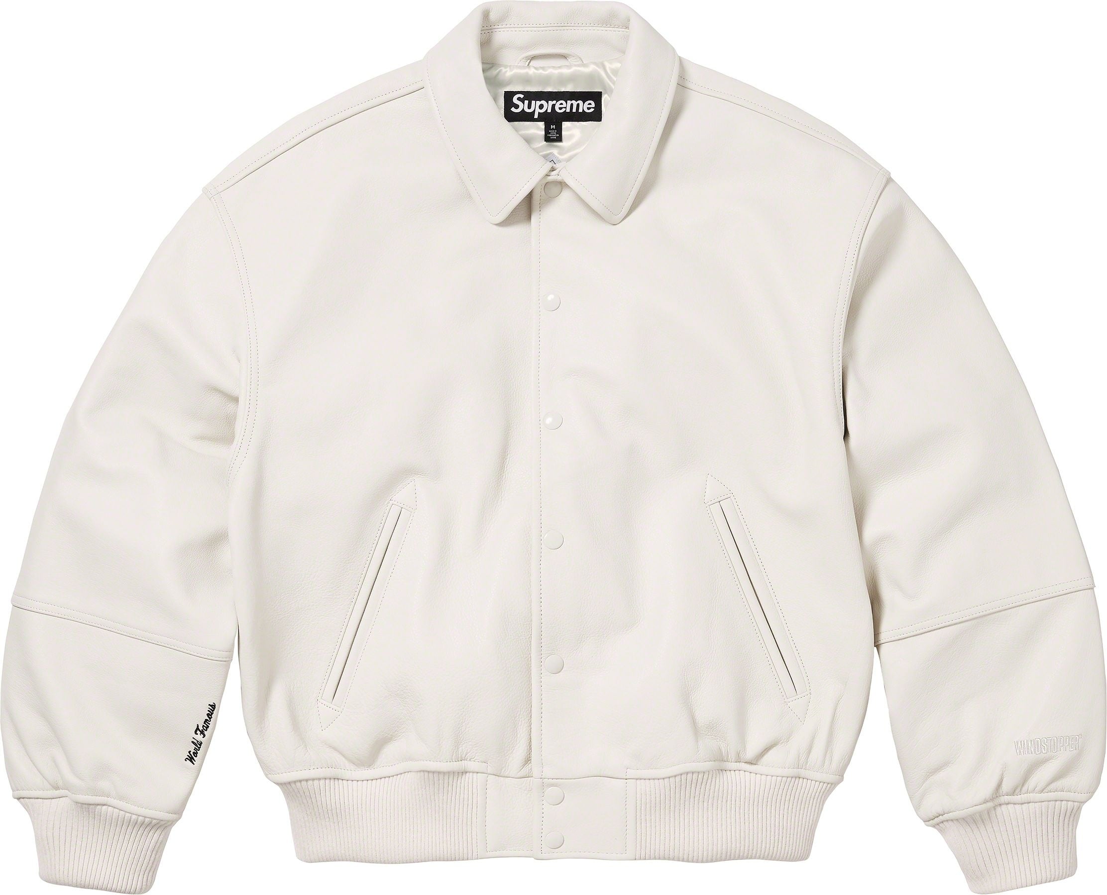 GORE-TEX Infinium WINDSTOPPER® Leather Varsity Jacket view 4